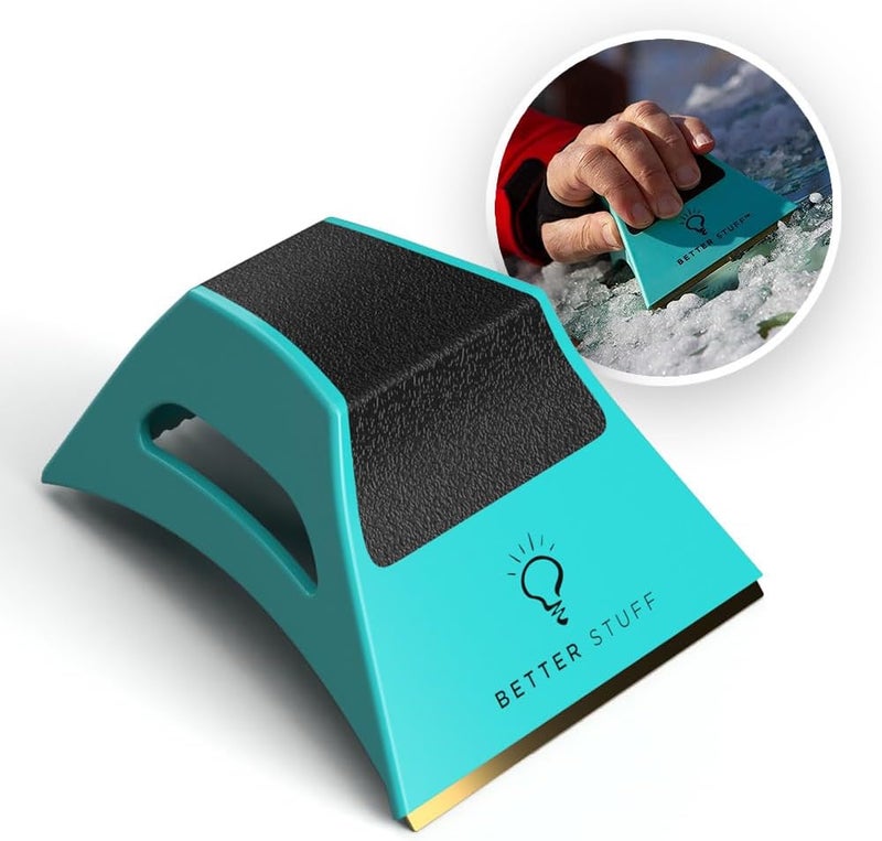 BETTER STUFF Store The Better Ice Scraper for Car Windshield | Fast, Efficient, Ergonomic | Magically Remove Ice and Frost from Auto Window | Patented Shape Shifting Technology | Durable Brass Edge | Compact | Pack of 1 - Image 1